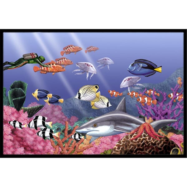Carolines Treasures Undersea Fantasy 5 Indoor and Outdoor Mat- 18 x 27 in. PTW2030MAT - main